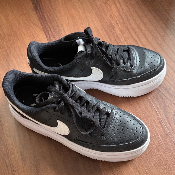 Nike Court Vision Alta Black and White Women's Sneakers - Picture 2 of 3